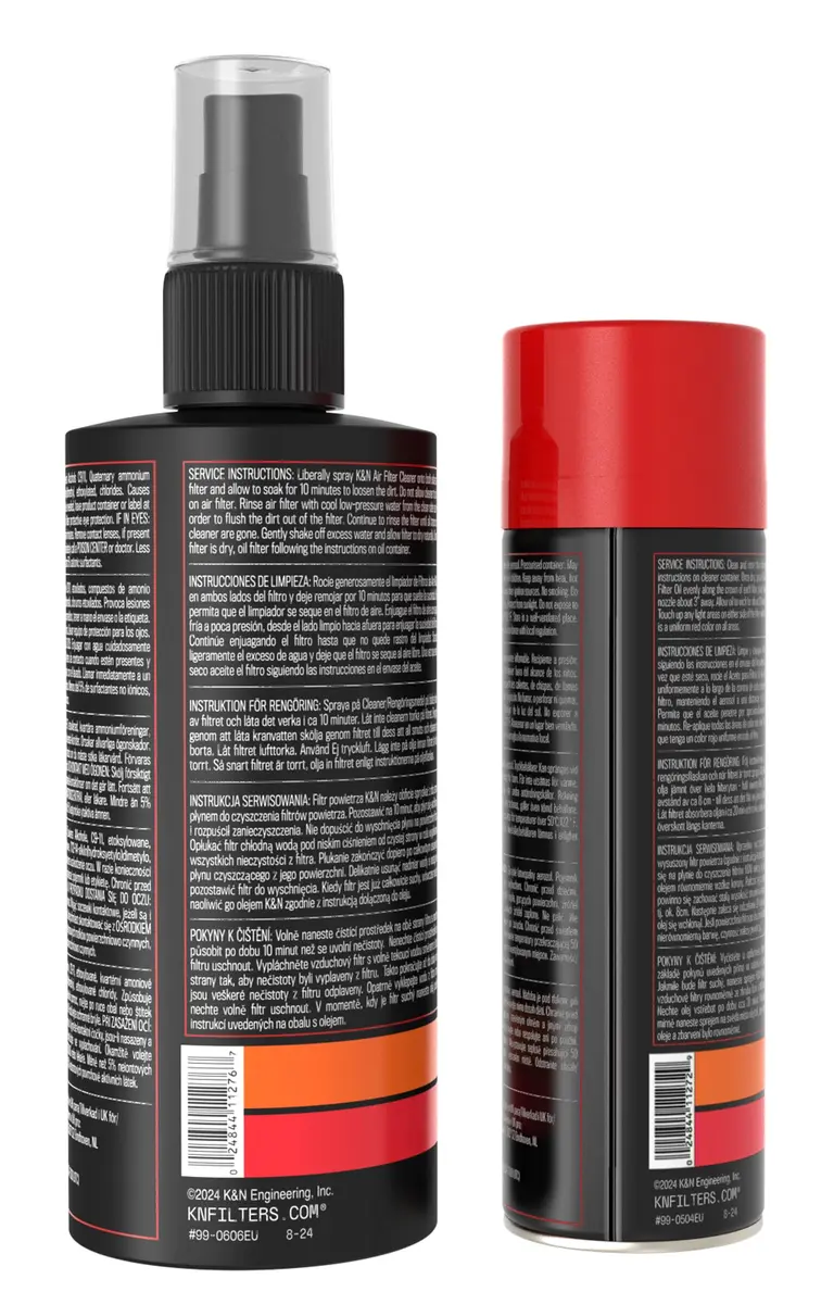 K&N Air Filter Cleaning Kit with Red Filter Oil & Power Kleen Degreaser | 592ml (20 Fl Oz) Cleaner, 1.51 lb Oil - view 3