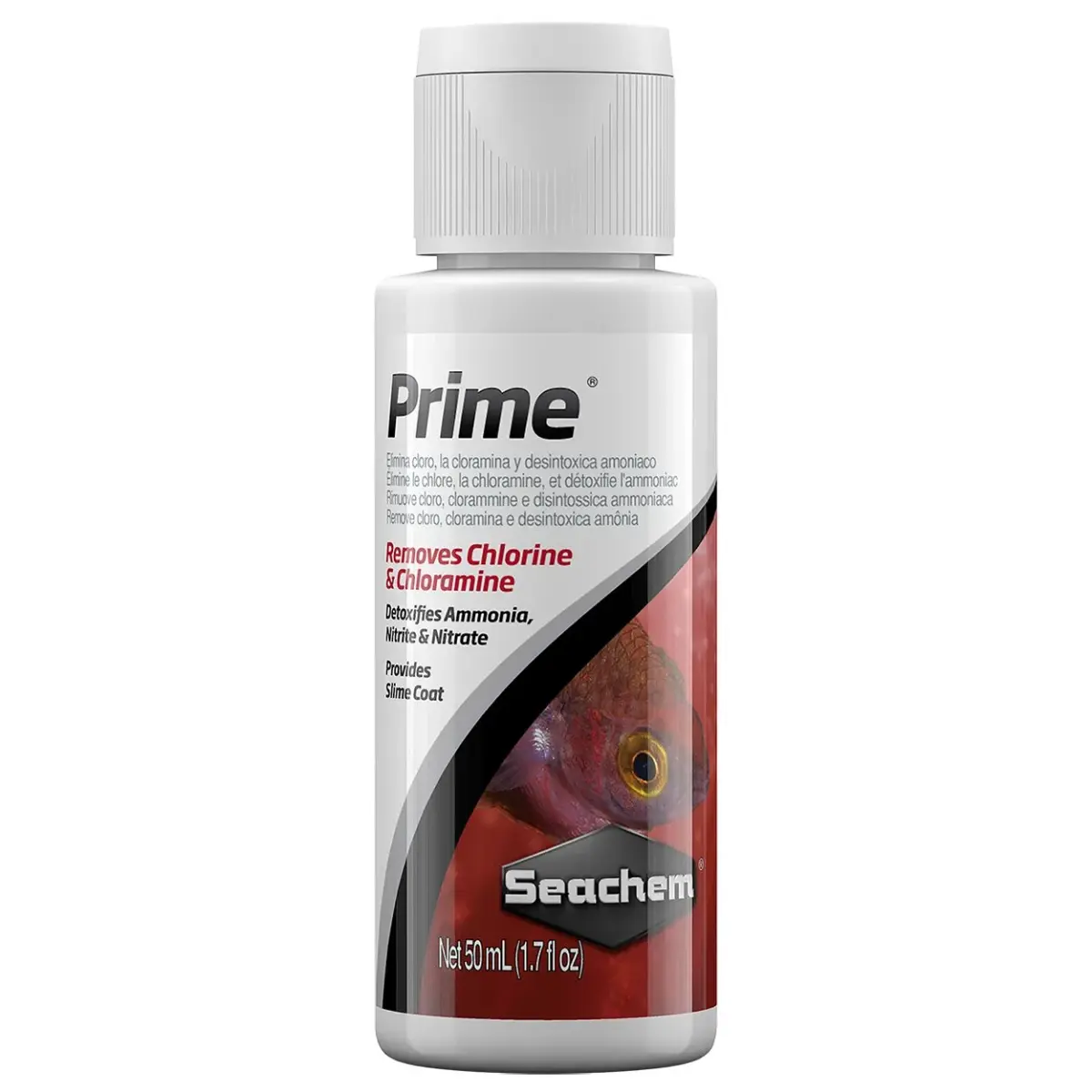 Seachem Prime Freshwater and Saltwater Conditioner 50ml (1.7 Fl Oz) | Removes Chlorine & Detoxifies Ammonia - main product image
