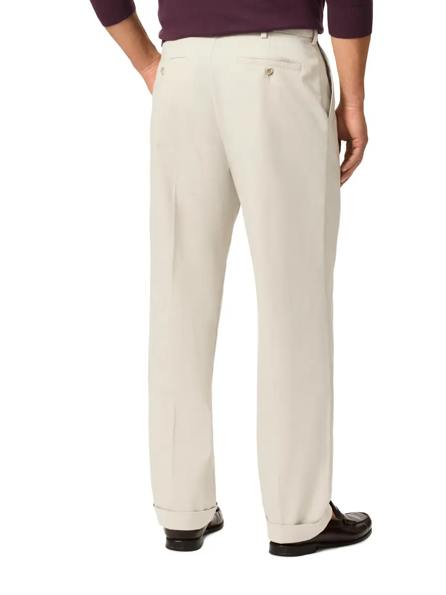 Dockers Men's Relaxed Fit Comfort Khaki Pants - Pleated, Porcelain Khaki, 36W x 30L | Wrinkle-Resistant, Stretch Comfort - view 4