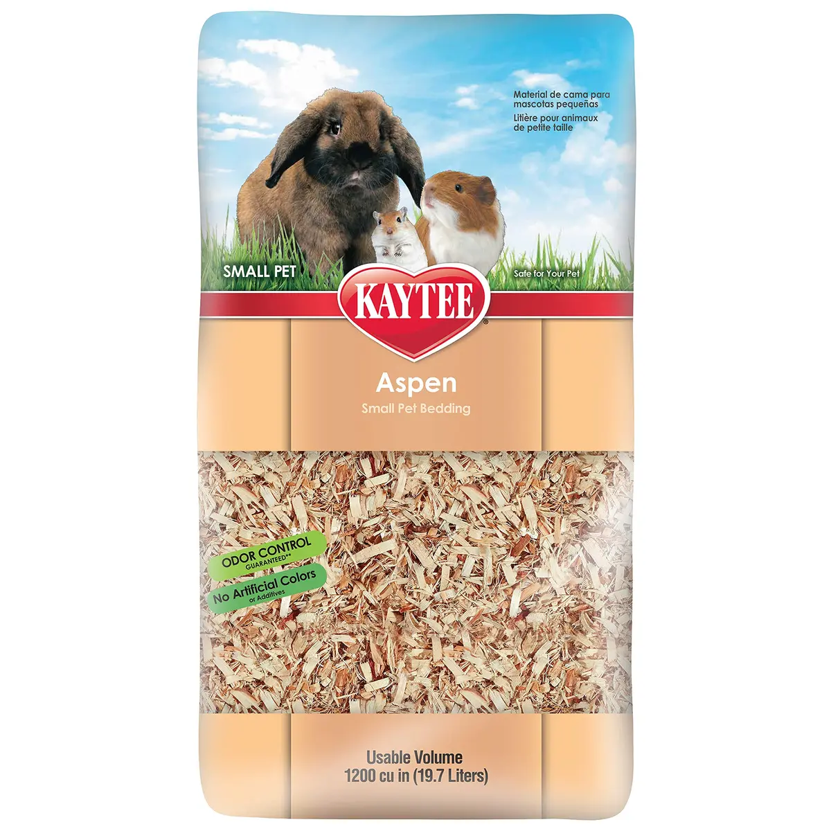 Kaytee Aspen Bedding for Small Animals 19.7 Liter | Dust-Free Aspen Shavings for Hamsters & Rabbits - main product image
