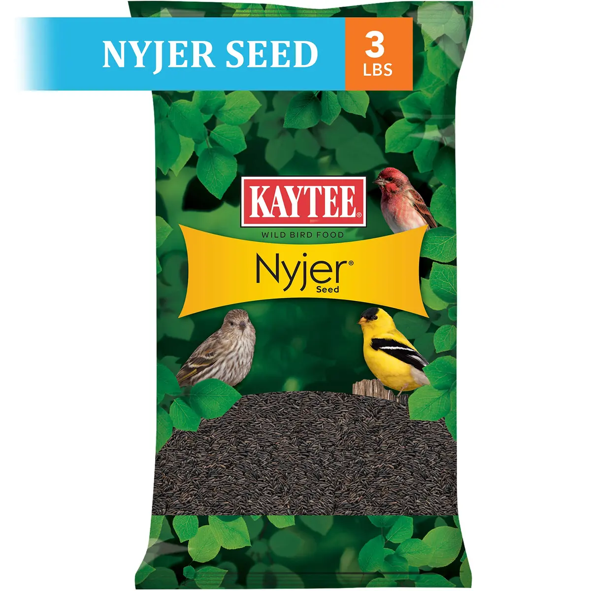Kaytee Nyjer Thistle Seed 3 Pound | No hulls, attracts finches & small songbirds - view 2