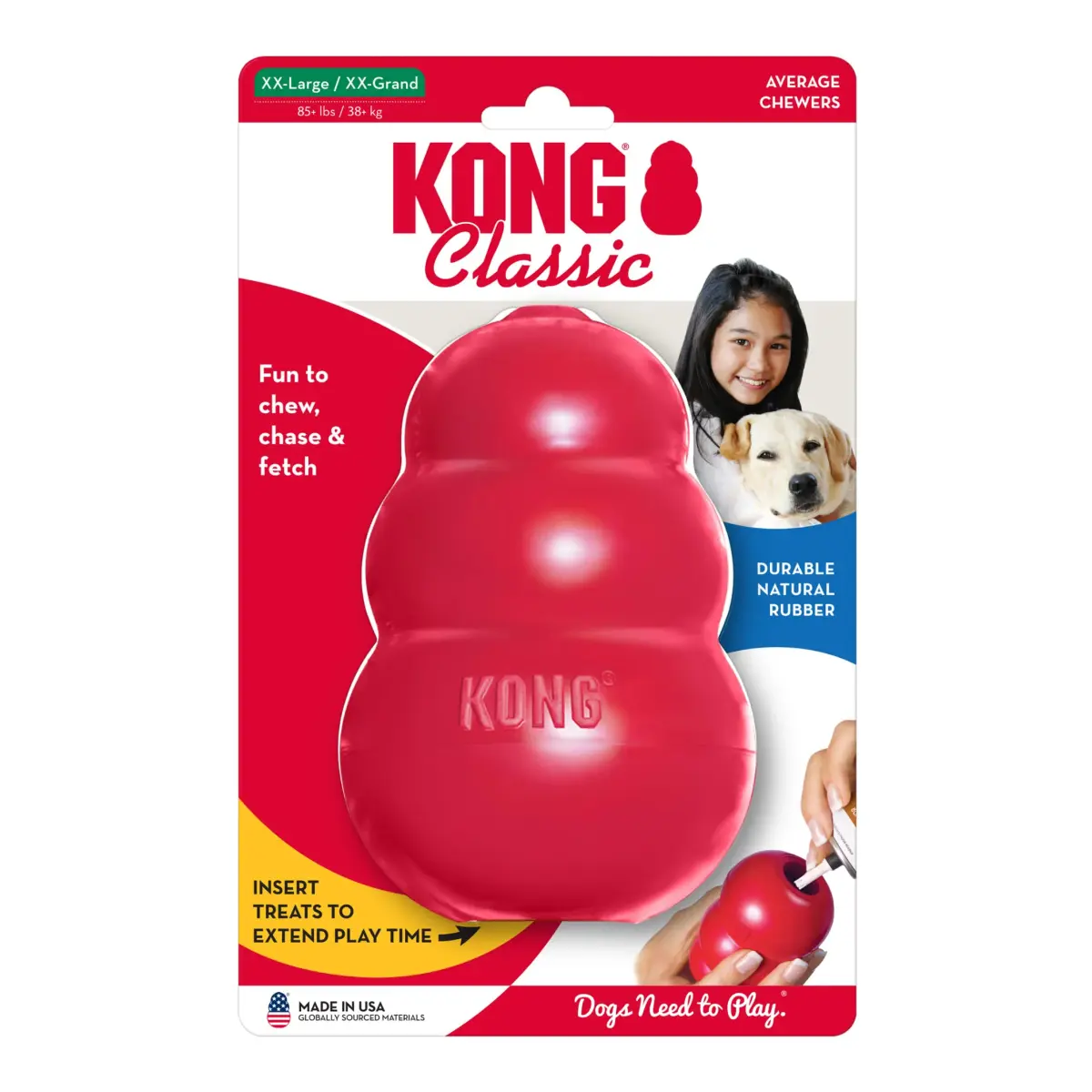 KONG Classic Stuffable Dog Toy XX-Large | Durable Natural Rubber Chew Toy for Aggressive Chewers - view 9