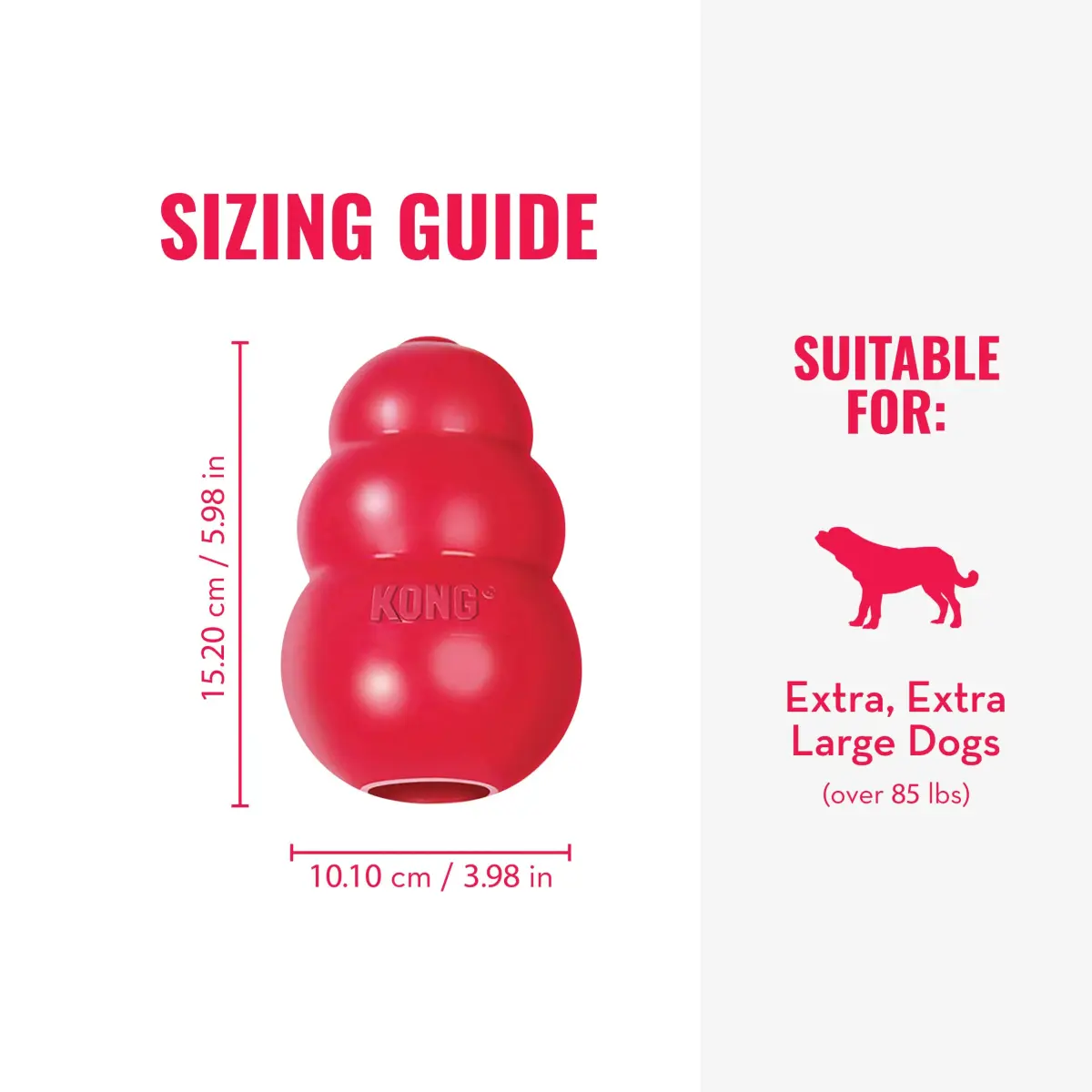 KONG Classic Stuffable Dog Toy XX-Large | Durable Natural Rubber Chew Toy for Aggressive Chewers - view 4