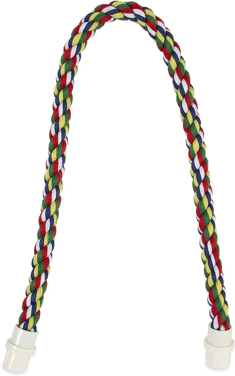JW Pet Comfy Perch for Birds Flexible Multi-color Rope, Medium - 32" Length | Stimulates & Supports Bird Feet - view 4