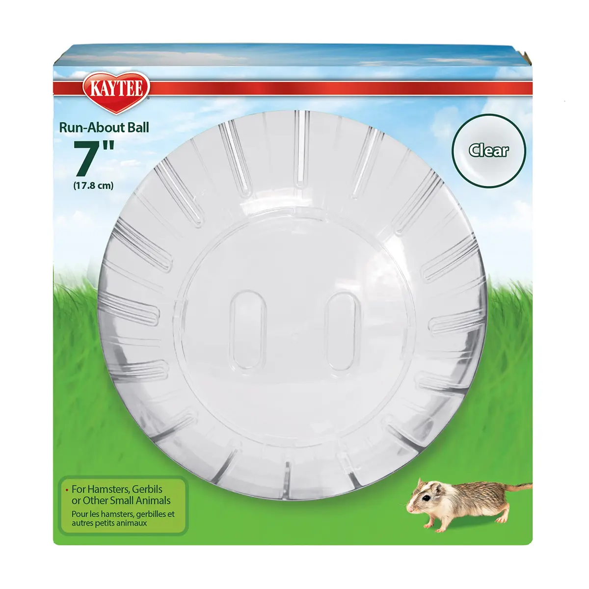 Kaytee 7" Clear Run-About Exercise Ball for Hamster & Gerbil Pets | Safe, Durable Polycarbonate, 7-Inch Diameter, Clear - view 6