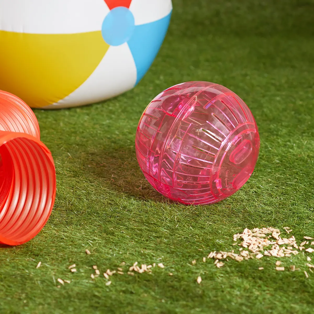 Kaytee 7" Assorted Color Run-About Exercise Ball for Hamster & Gerbil Pets | Encourages Healthy Exercise - view 2