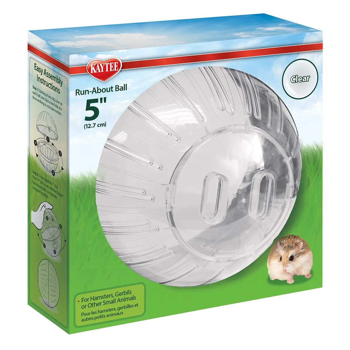 Kaytee 5" Clear Hamster & Gerbil Exercise Ball | Safe, Interactive Play for Small Animals - main product image