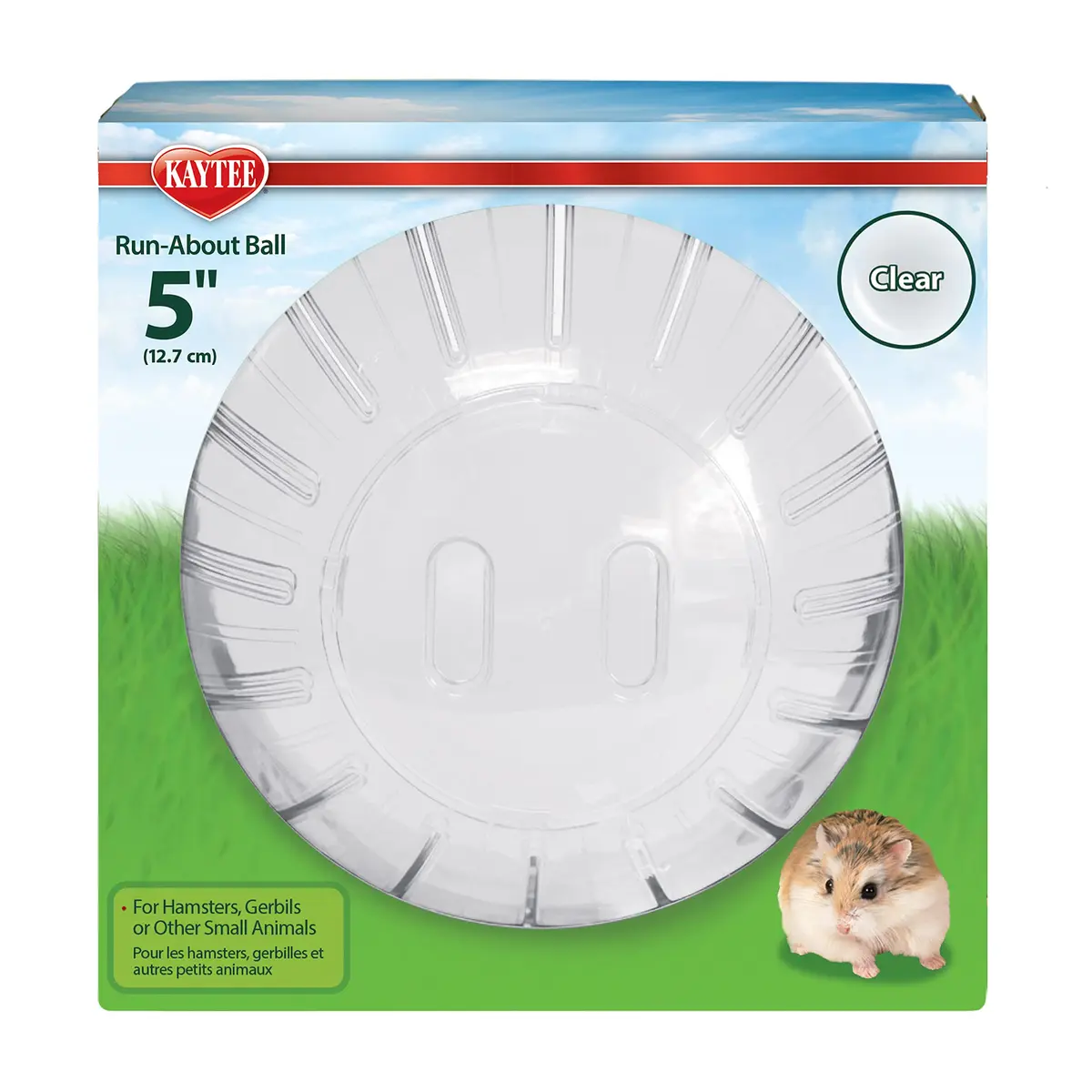 Kaytee 5" Clear Hamster & Gerbil Exercise Ball | Safe, Interactive Play for Small Animals - view 2