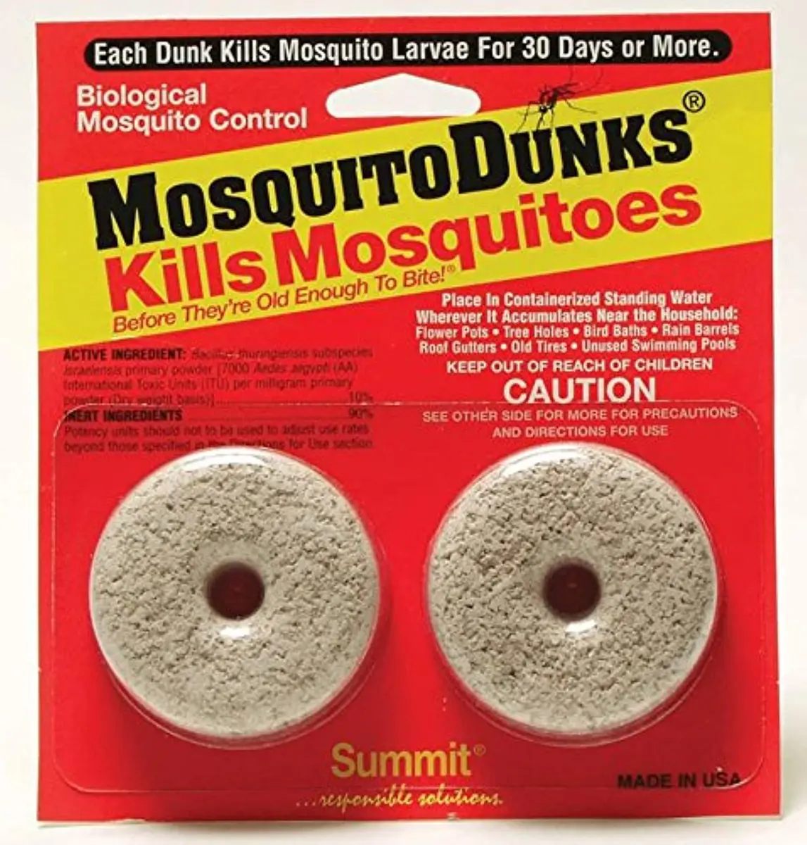 Summit Pond Mosquito Dunks 2 Pack | Natural Larvicide for Standing Water - main product image
