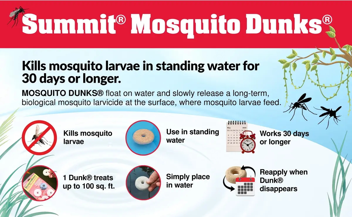 Summit Pond Mosquito Dunks 2 Pack | Natural Larvicide for Standing Water - view 8