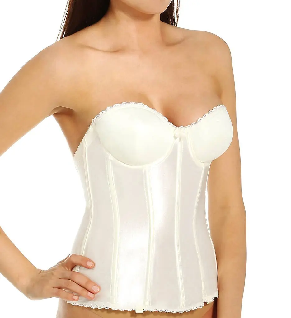 Va Bien Women's Smooth Satin Hourglass Bustier 32C | Firm Control, Convertible Straps, Imported - main product image