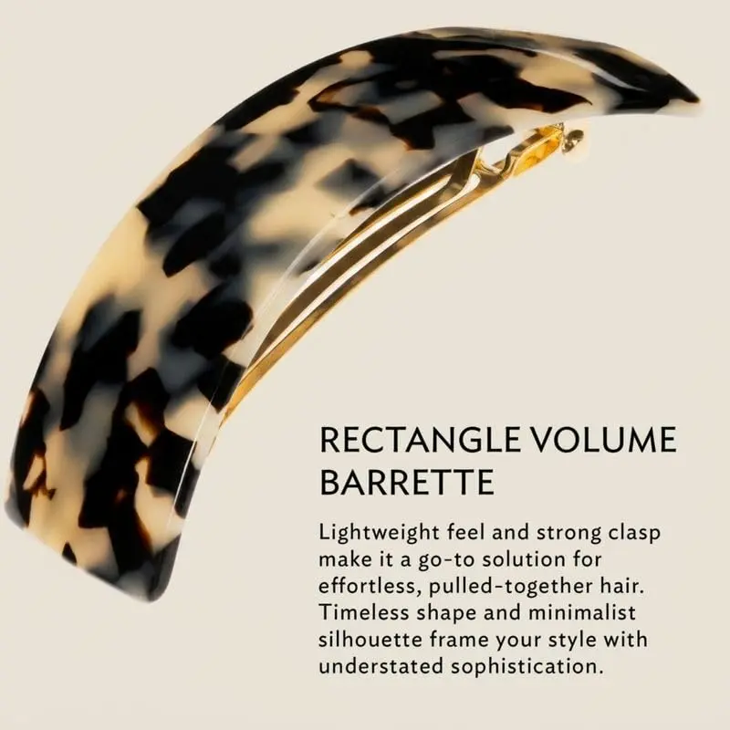France Luxe Large Ivory Tortoiseshell Barrette for Thick Hair | French Handcrafted Luxury - view 4