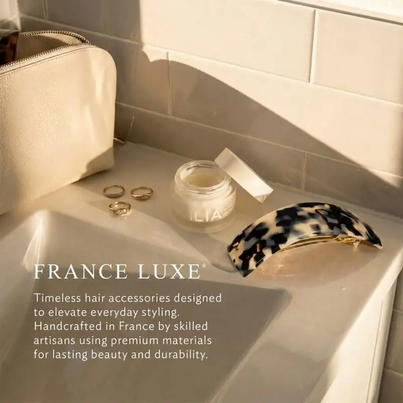 France Luxe Large Ivory Tortoiseshell Barrette for Thick Hair | French Handcrafted Luxury - view 8