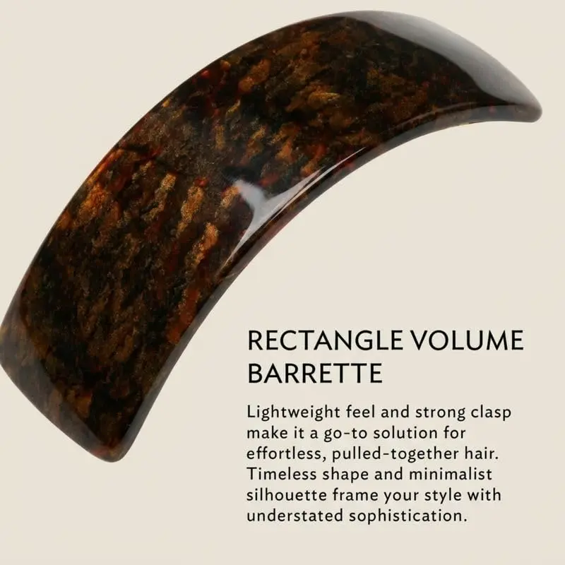 France Luxe Large Brown Hair Barrette 3.75" | Thick Hair, French Craftsmanship - view 6