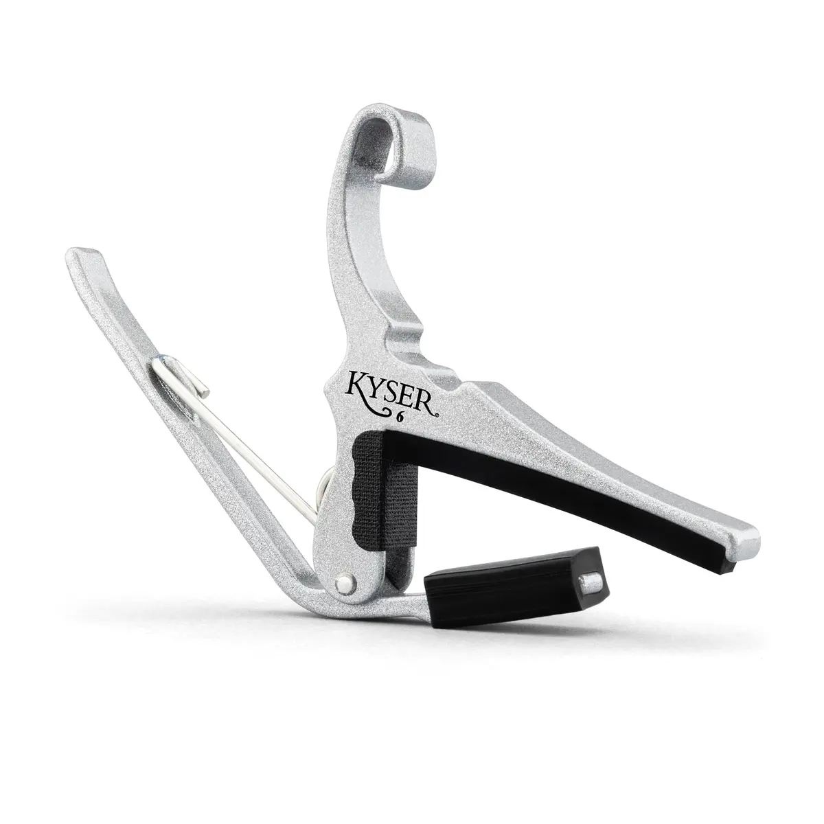 Kyser Quick-Change KG6SA Guitar Capo for 6-String Acoustic Guitars, Silver | Professional Quality Aluminum - main product image