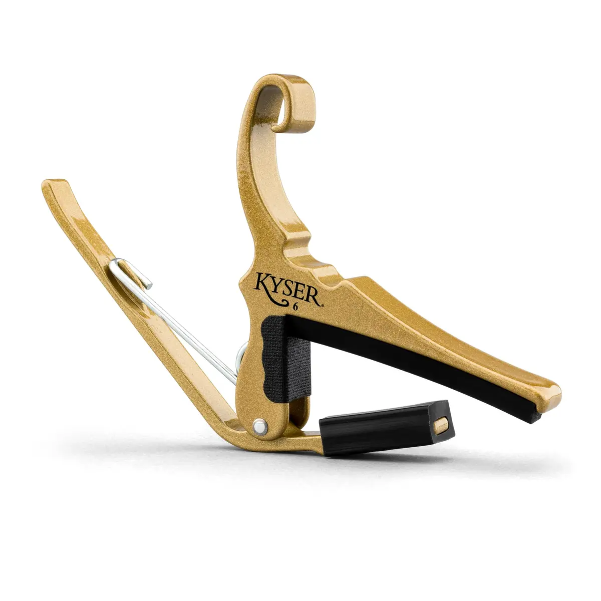 Kyser Quick-Change Guitar Capo for 6-string Acoustic Guitars, Gold, KG6GA | Professional Quality Aluminum with Steel Spring - main product image
