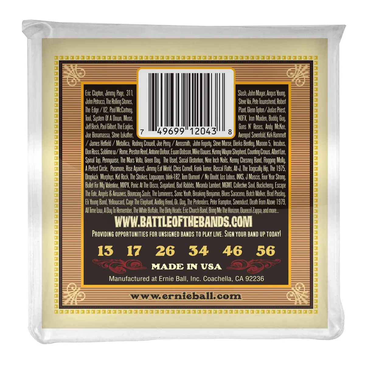 Ernie Ball Earthwood Silk and Steel Acoustic Guitar Strings, 13-56 Gauge | Warm, Mellow Tone with Silk Layer - view 2