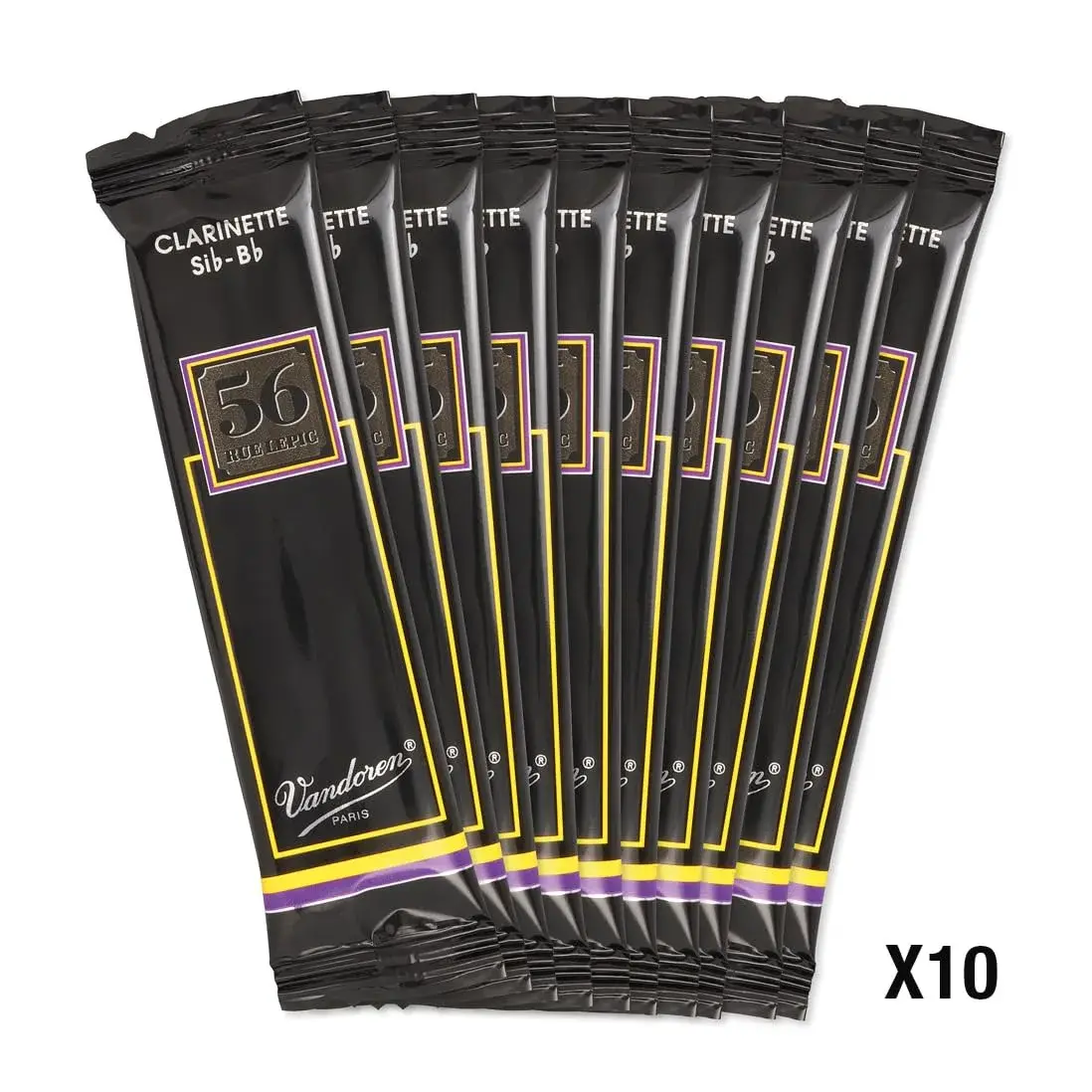 Vandoren 56 Rue Lepic Bb Clarinet Reeds #3.5+ (10-Pack) | Rich, Centered, Pure Sound - view 3