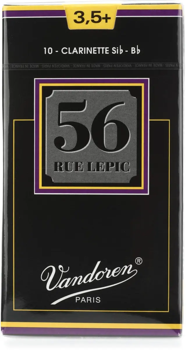 Vandoren 56 Rue Lepic Bb Clarinet Reeds #3.5+ (10-Pack) | Rich, Centered, Pure Sound - view 4