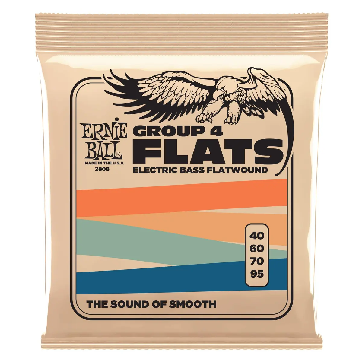 Ernie Ball Group IV Flatwound Bass Guitar Strings 40-95 Gauge | Warm, Smooth Feel & Low Noise - main product image