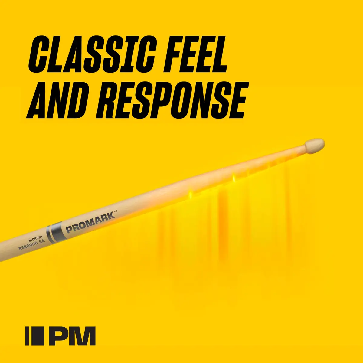 ProMark Classic Forward 747 Hickory Drumsticks, Oval Wood Tip, 16.25" (41.2cm) | USA-Made for Balanced Response - view 3