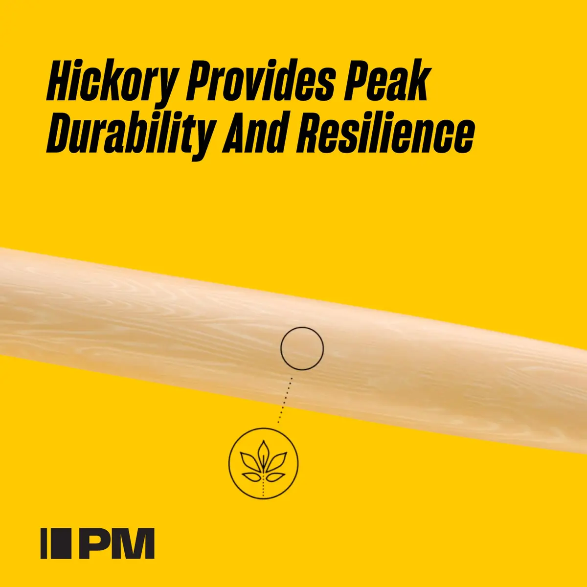 ProMark Classic Forward 747 Hickory Drumsticks, Oval Wood Tip, 16.25" (41.2cm) | USA-Made for Balanced Response - view 4
