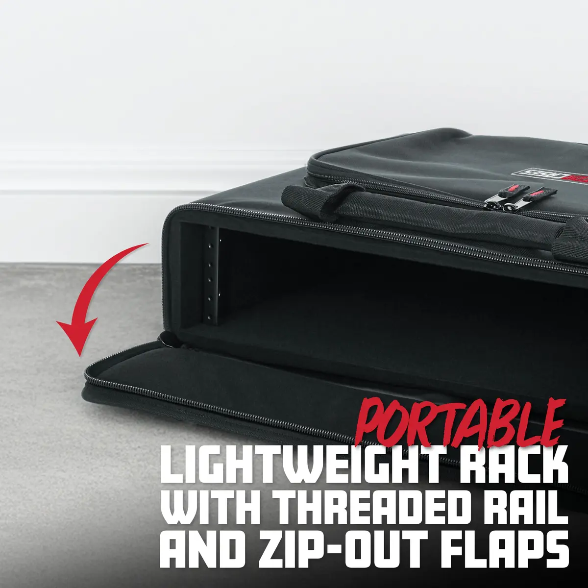 Gator Portable 2U Rack Bag with 14" Rackable Depth | Lightweight & Durable - view 2