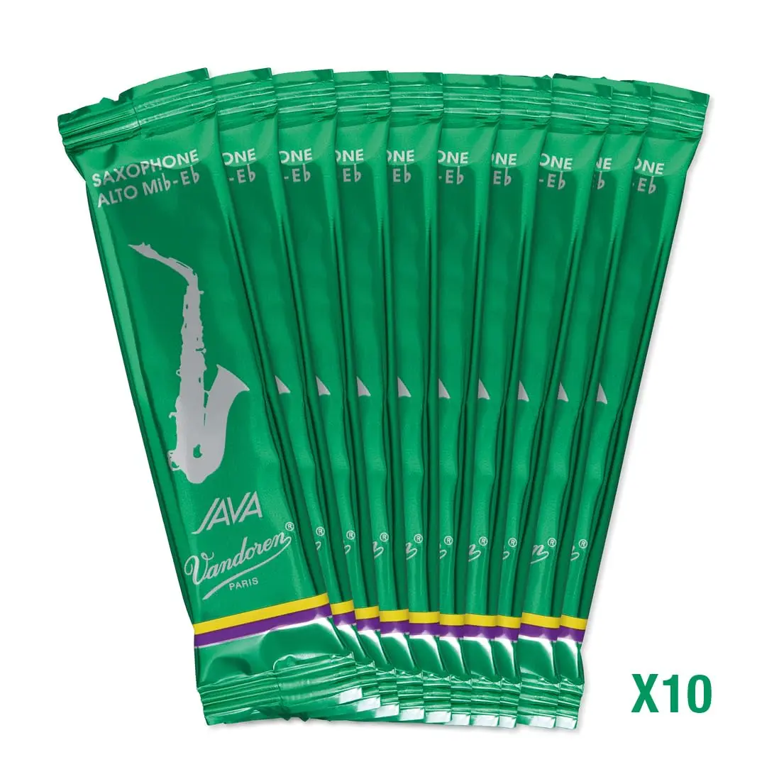 Vandoren JAVA Alto Sax Reeds Strength 2 (10 Pack) | Bright Sound, Immediate Response - view 3