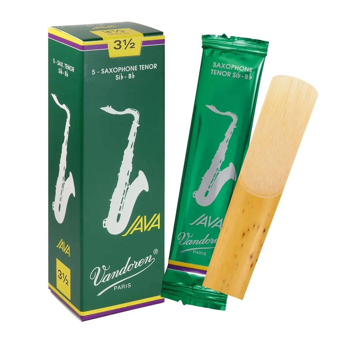 Vandoren JAVA Tenor Sax Reeds Strength 3.5 (5-Pack) | Bright Sound, Immediate Response - main product image