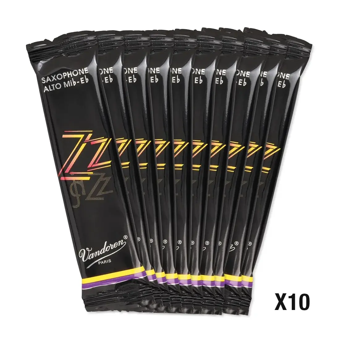 Vandoren ZZ Alto Sax Reeds Strength 3.5; Box of 10 | Jazz Tone & Response - view 3