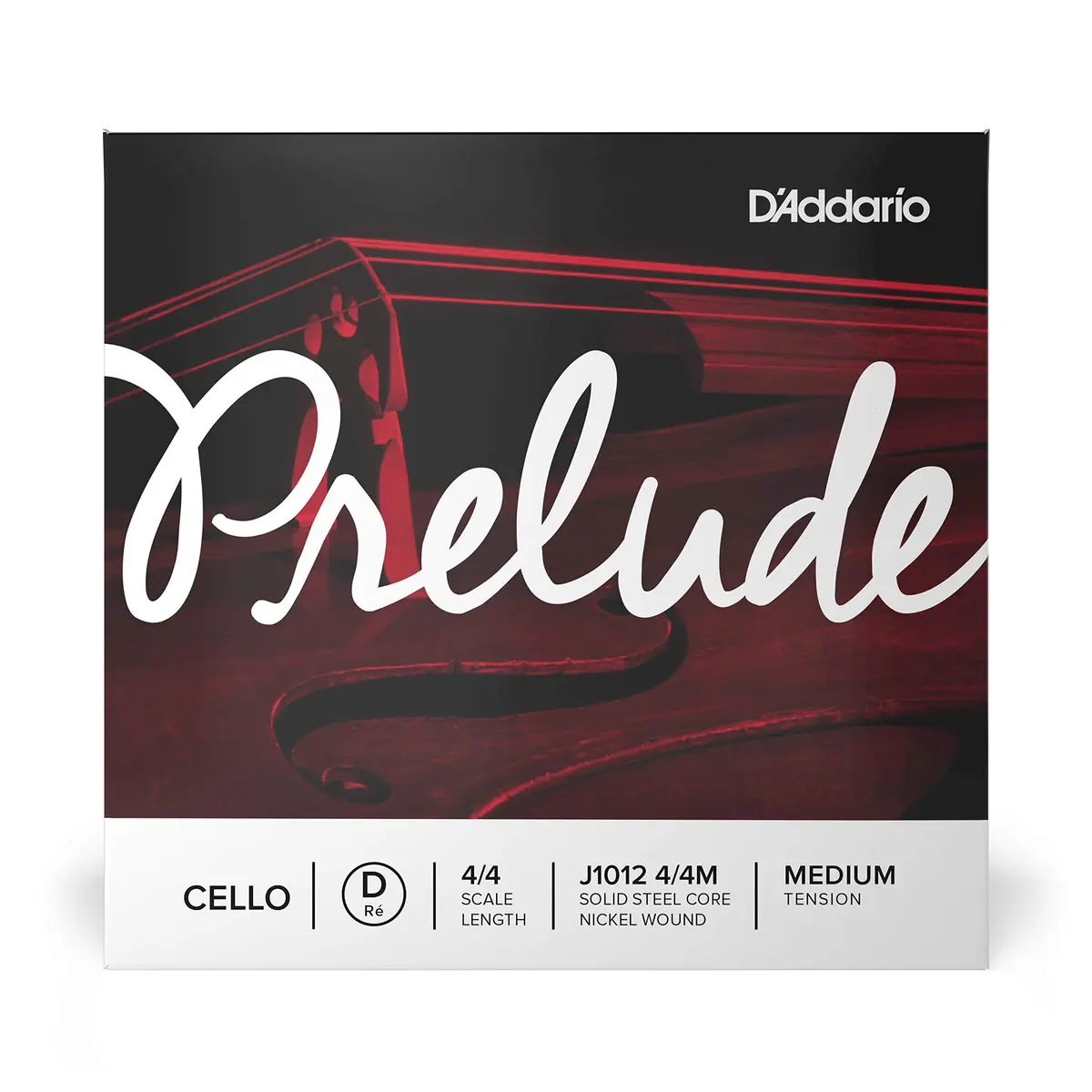 D'Addario Prelude Cello D String 4/4 Scale, Medium Tension | Warm Sound & Durable Steel Core - main product image