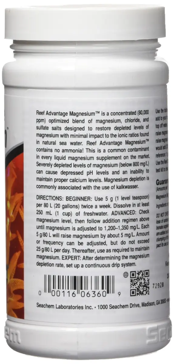 Seachem Reef Advantage Magnesium 300g | Restores Magnesium Levels in Saltwater Aquariums - view 2