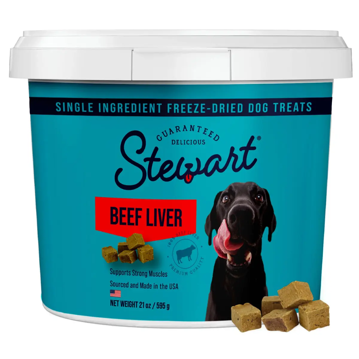 Stewart Freeze Dried Beef Liver Dog Treats 21 oz (595 g) | 100% Pure Protein for Training & Meal Topping - main product image