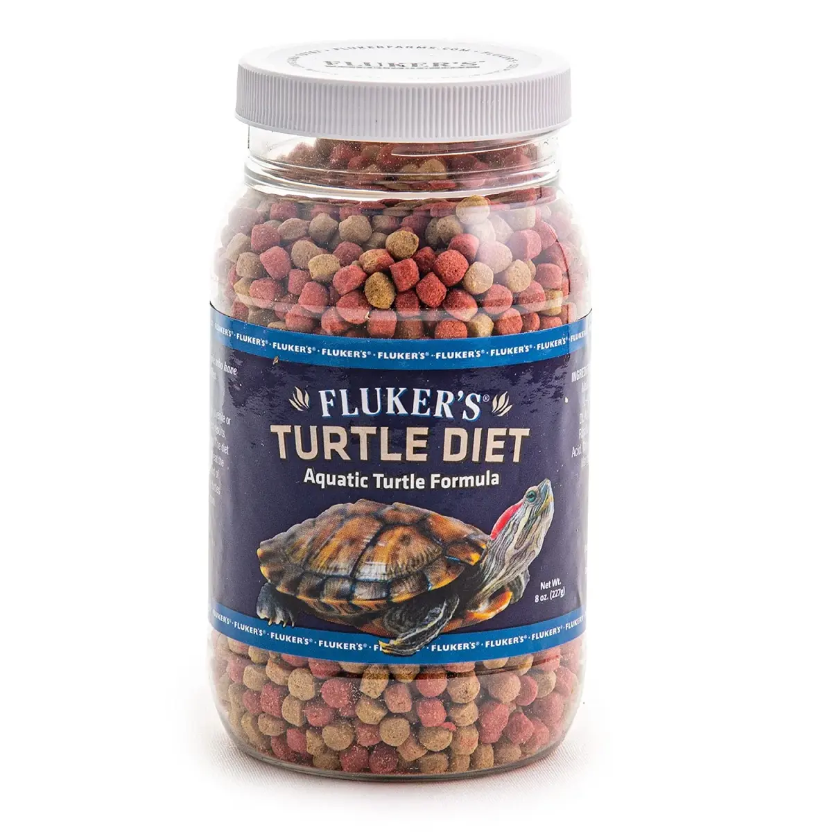 Fluker's Aquatic Turtle Diet Food Pellets 227 g (8 oz) | Balanced Nutrition for Freshwater Turtles - main product image