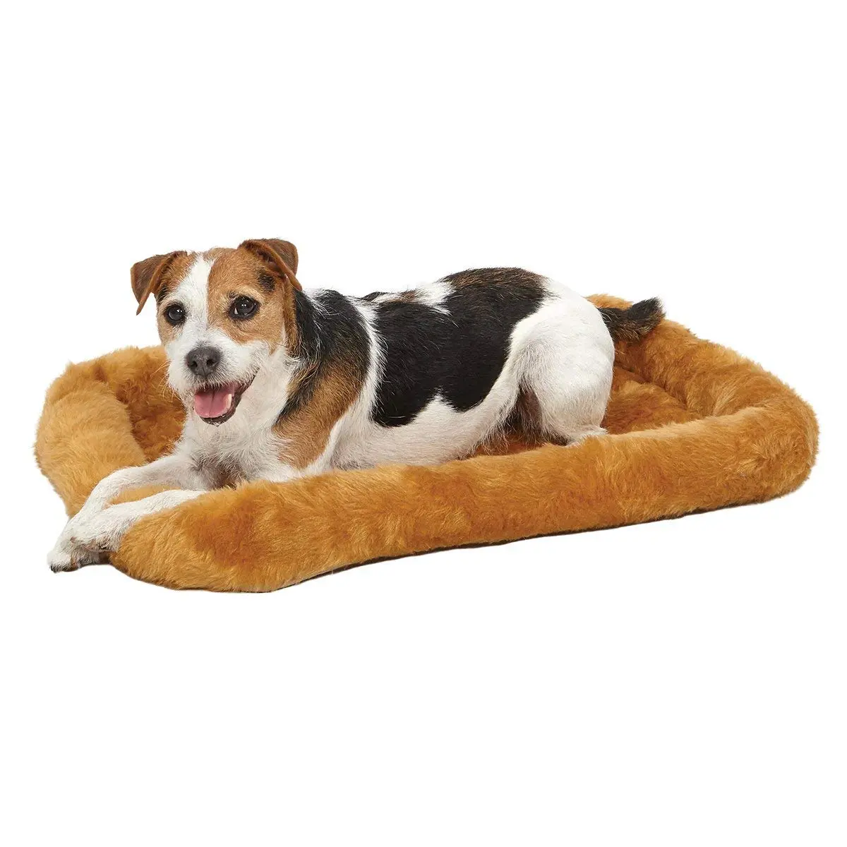 MidWest Homes for Pets QuietTime Bolster Dog Crate Bed 24-inch 61cm x 45cm (2.76 inch Thick) | Cozy Cinnamon Mat for Small Breeds - main product image