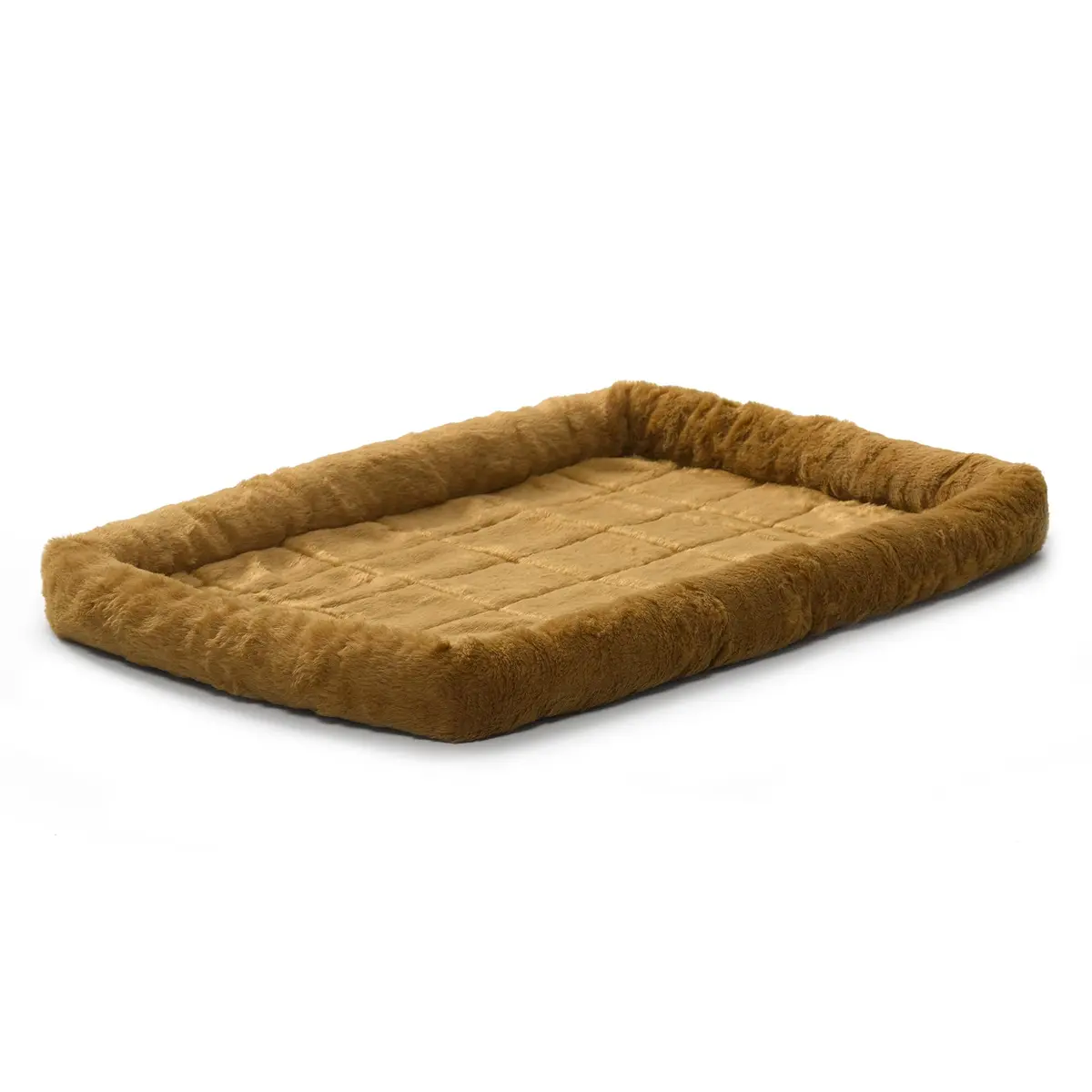 MidWest Homes for Pets QuietTime Bolster Dog Crate Bed 48" XL 122cm (47.84 x 29.53 x 3.15 inches) | Plush Faux Fur Comfort & Support - main product image