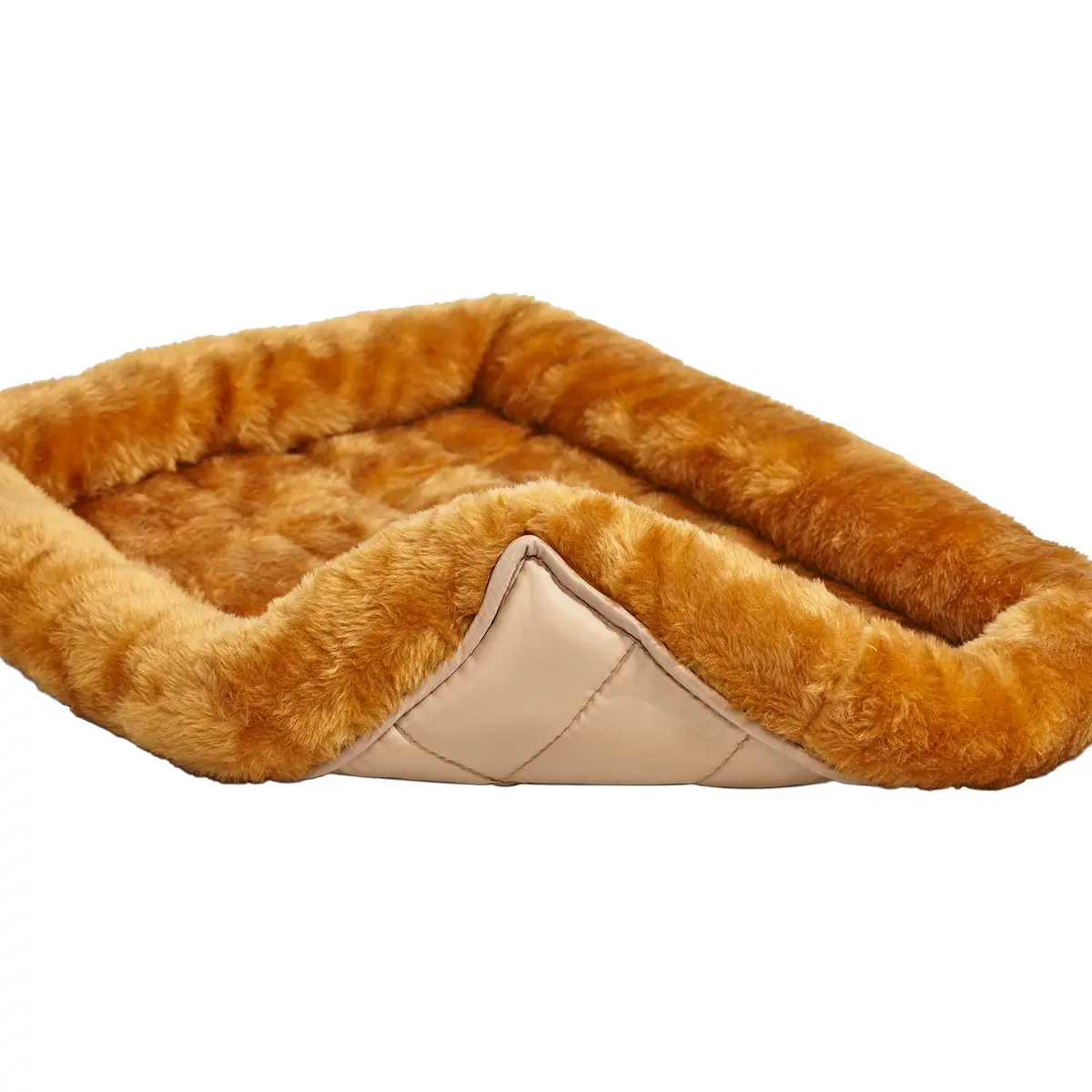 MidWest Homes for Pets QuietTime Bolster Dog Crate Bed 48" XL 122cm (47.84 x 29.53 x 3.15 inches) | Plush Faux Fur Comfort & Support - view 2