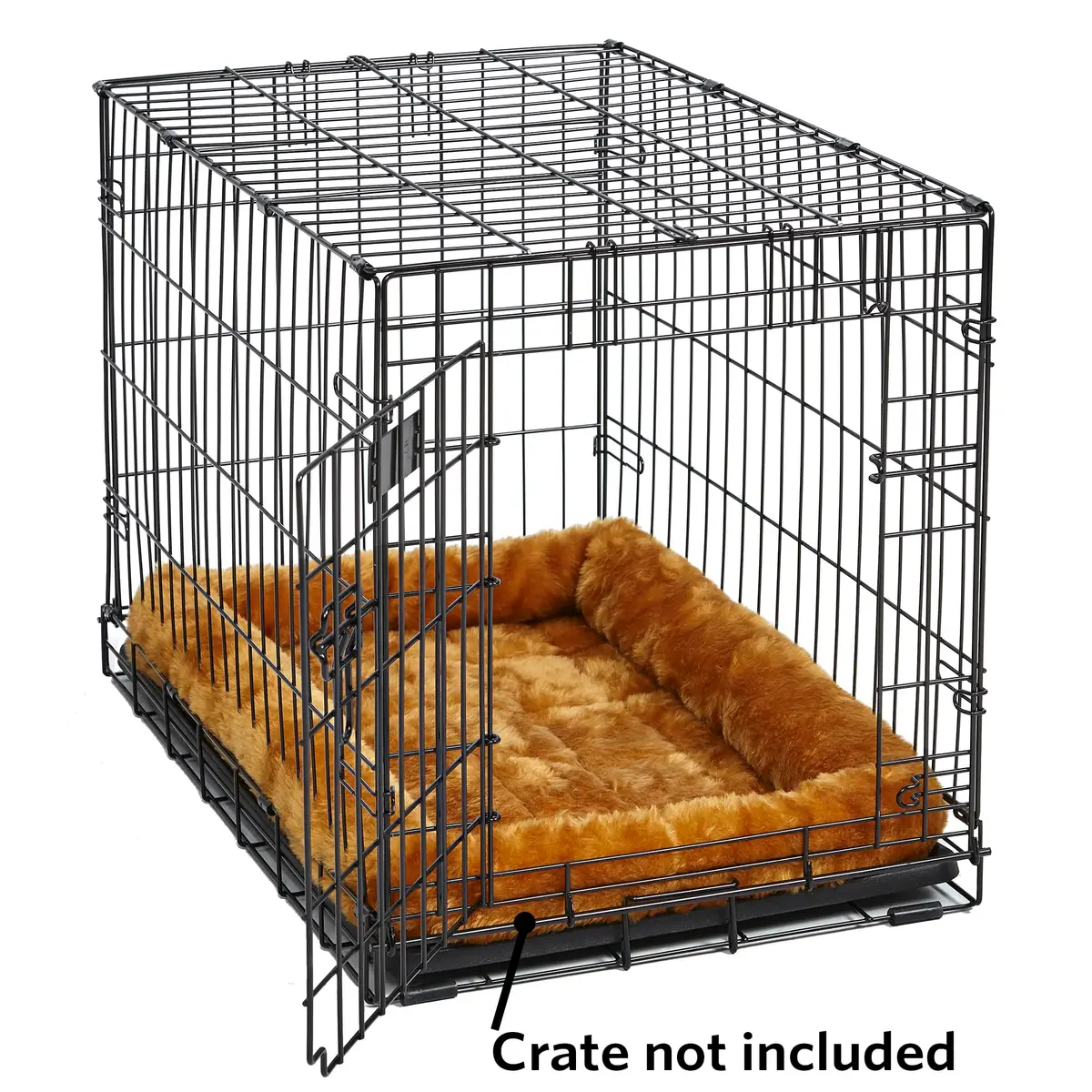 MidWest Homes for Pets QuietTime Bolster Dog Crate Bed 48" XL 122cm (47.84 x 29.53 x 3.15 inches) | Plush Faux Fur Comfort & Support - view 3