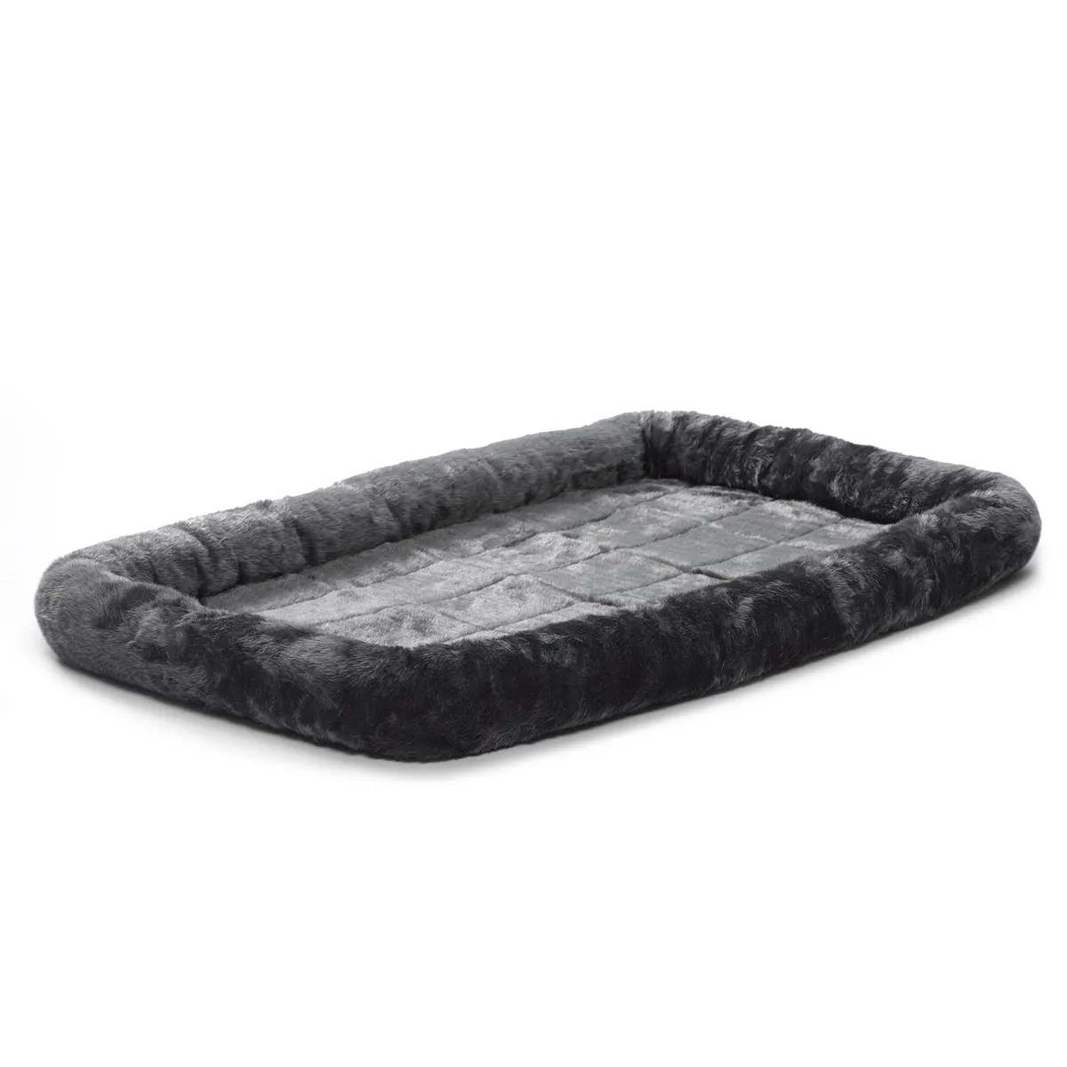 MidWest Homes for Pets QuietTime Bolster Dog Crate Bed 122cm (48 Inch) | Plush Faux Fur Comfort for Extra-Large Breeds - main product image