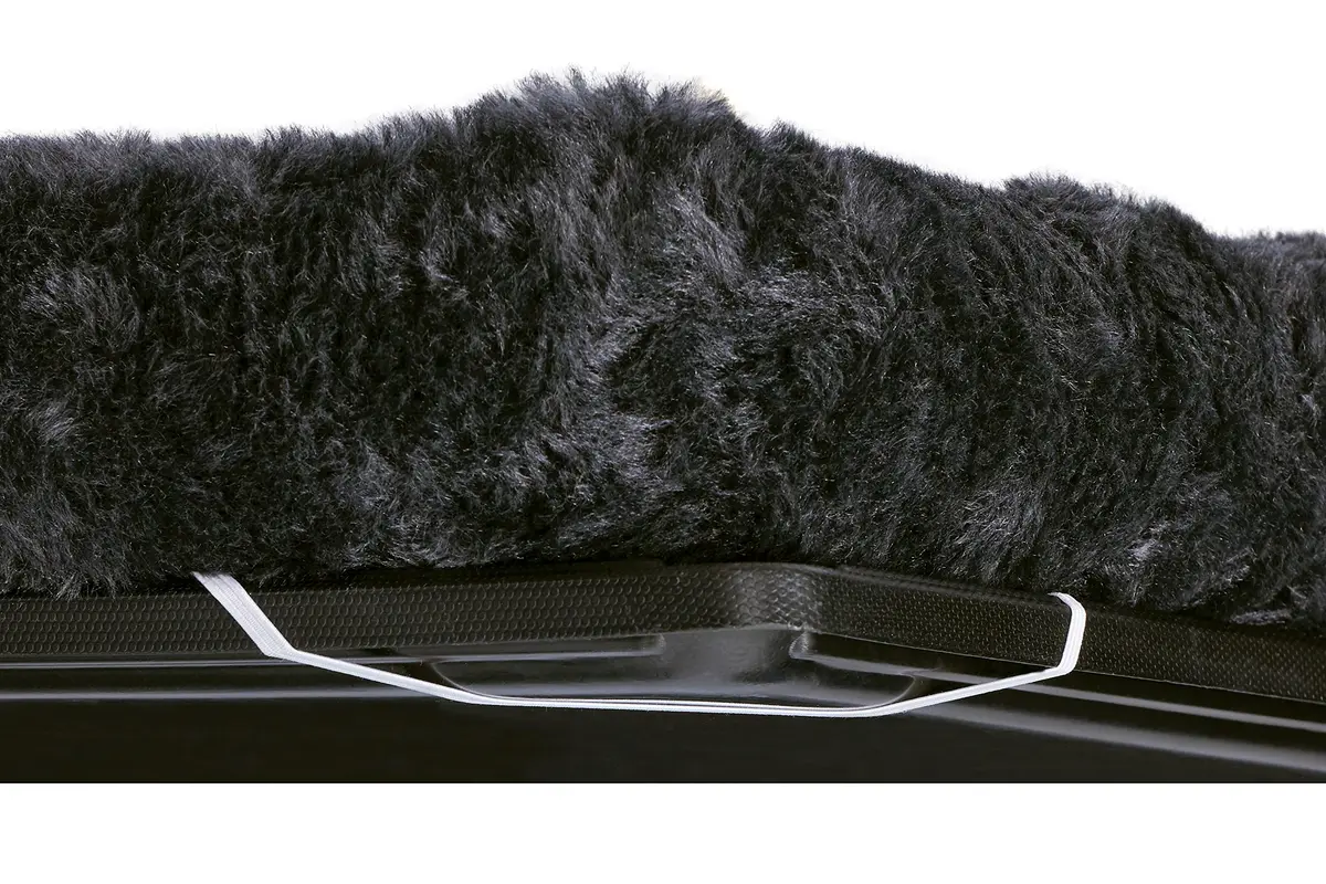 MidWest Homes for Pets QuietTime Bolster Dog Crate Bed 54" XL Breeds Gray | 137cm (54 Inch) Soft Faux Fur Mat - view 2