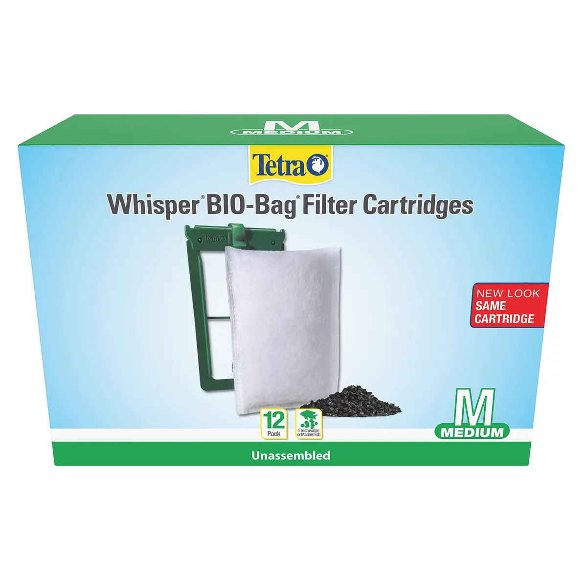 Tetra Aquarium Bio-Bag Medium Filter Cartridges 12 Count | Keeps Aquarium Water Clear & Odor-Free - main product image