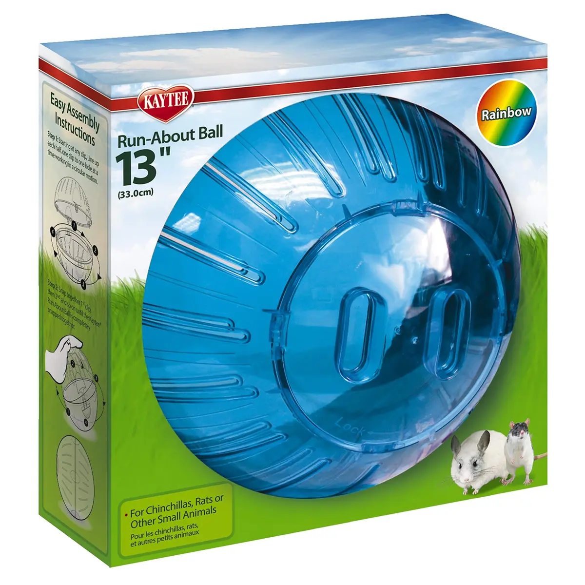 Kaytee Mega Run-About 13" Exercise Ball for Pet Rats & Chinchillas | Assorted Colors, Plastic, 13-inch Diameter - view 5