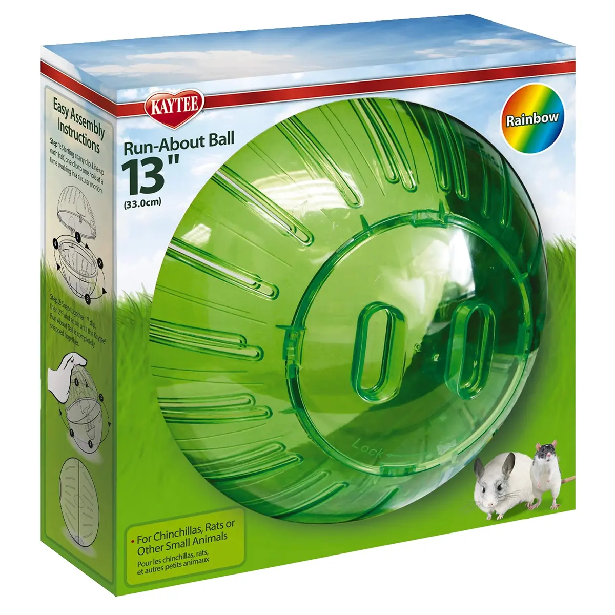 Kaytee Mega Run-About 13" Exercise Ball for Pet Rats & Chinchillas | Assorted Colors, Plastic, 13-inch Diameter - view 7