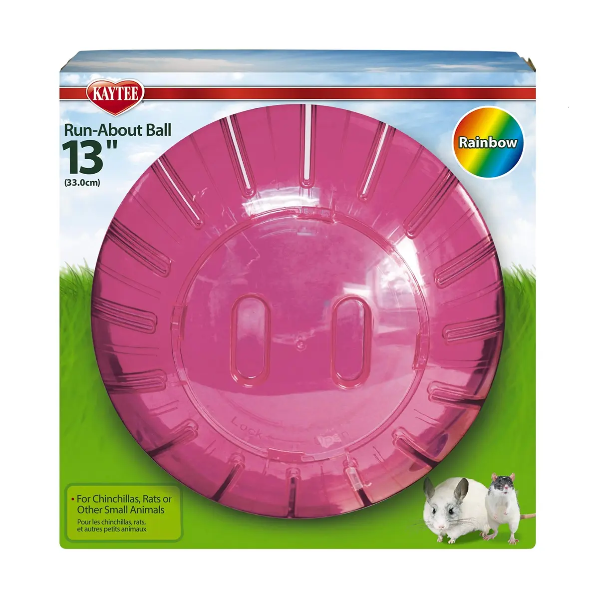 Kaytee 13" Assorted Color Run-About Exercise Ball For Pet Rats & Chinchillas - view 2