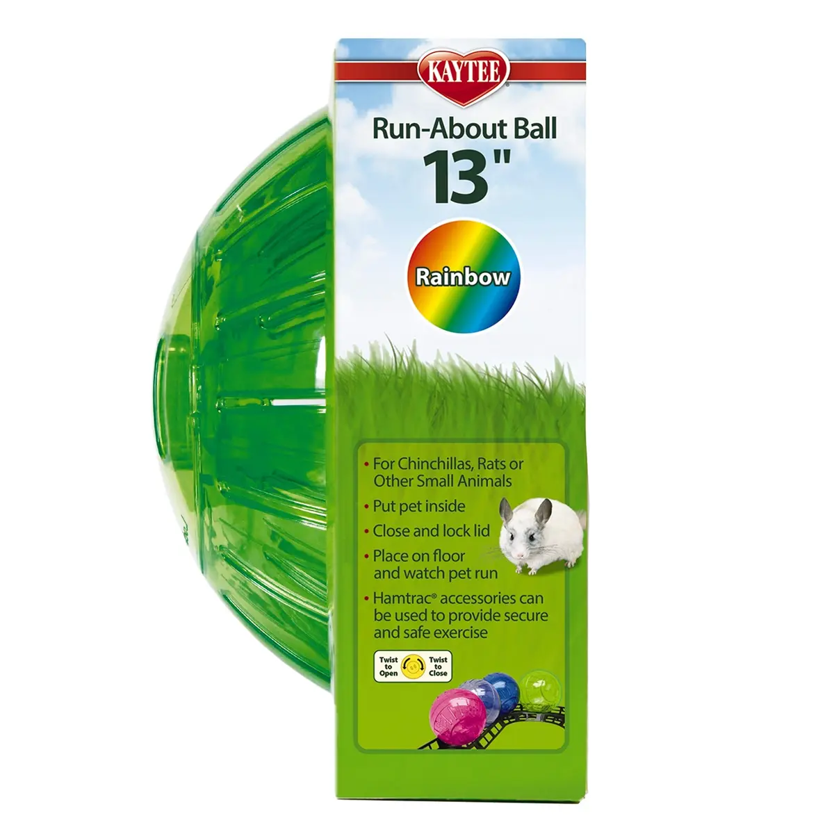 Kaytee 13" Assorted Color Run-About Exercise Ball For Pet Rats & Chinchillas - view 4