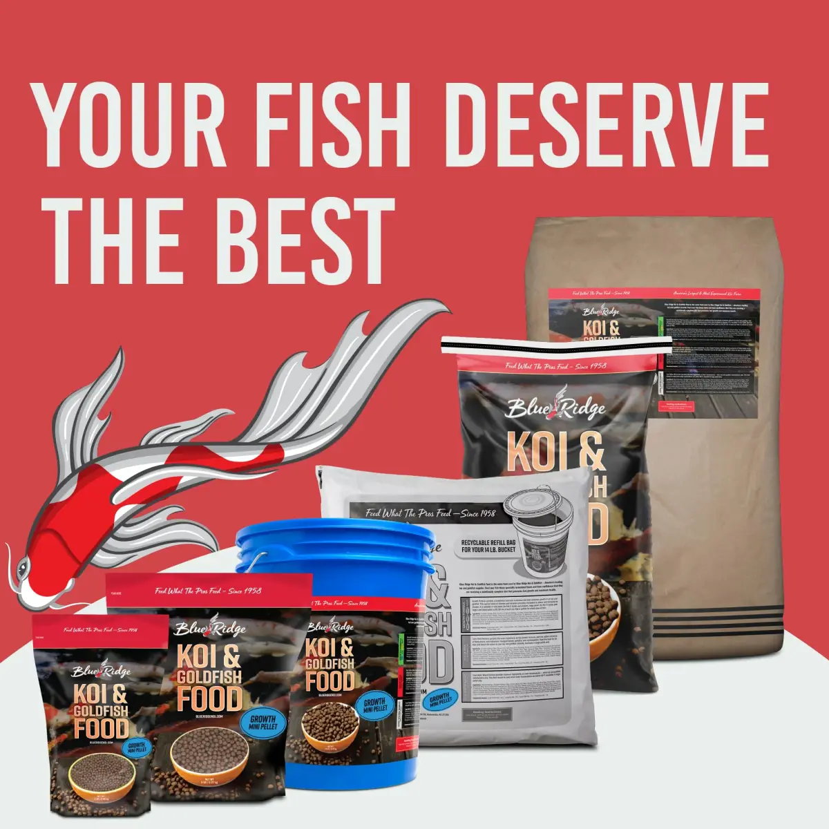 Blue Ridge Koi Fish Food Growth Formula Mini 12.56 kg (25 lb) | 36% Protein for Active Growth - view 8