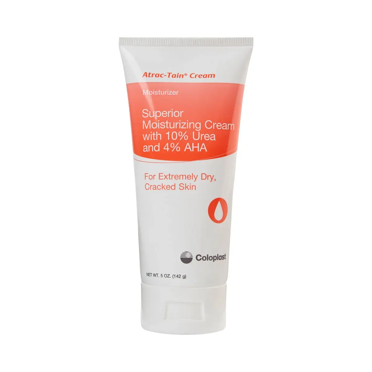 Coloplast Atrac-Tain Moisturizing Cream 5 oz | Urea & AHA Relief for Dry Skin - main product image