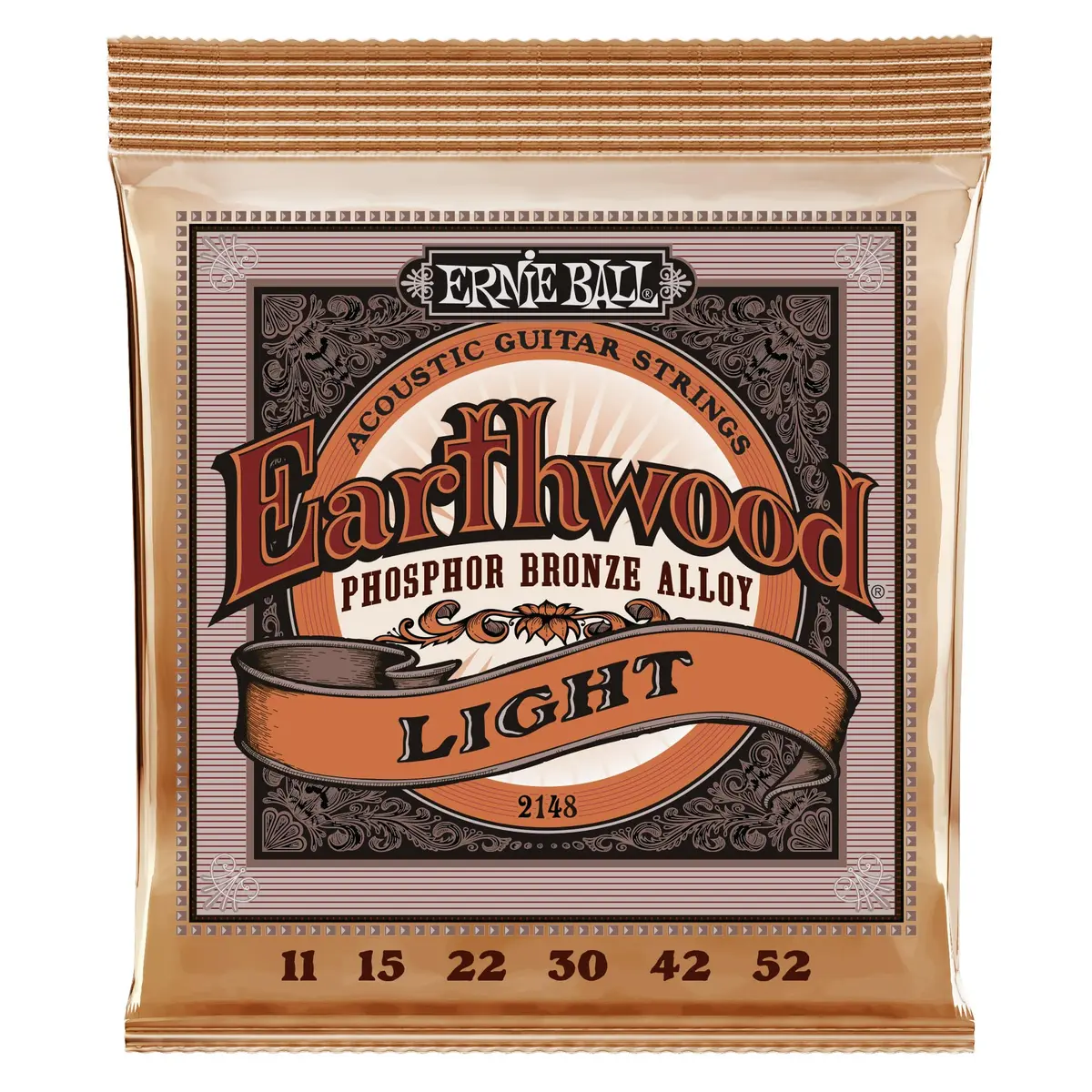 Ernie Ball Earthwood Light Phosphor Bronze Acoustic Guitar Strings 11-52 Gauge | Warm Rich Tone - main product image
