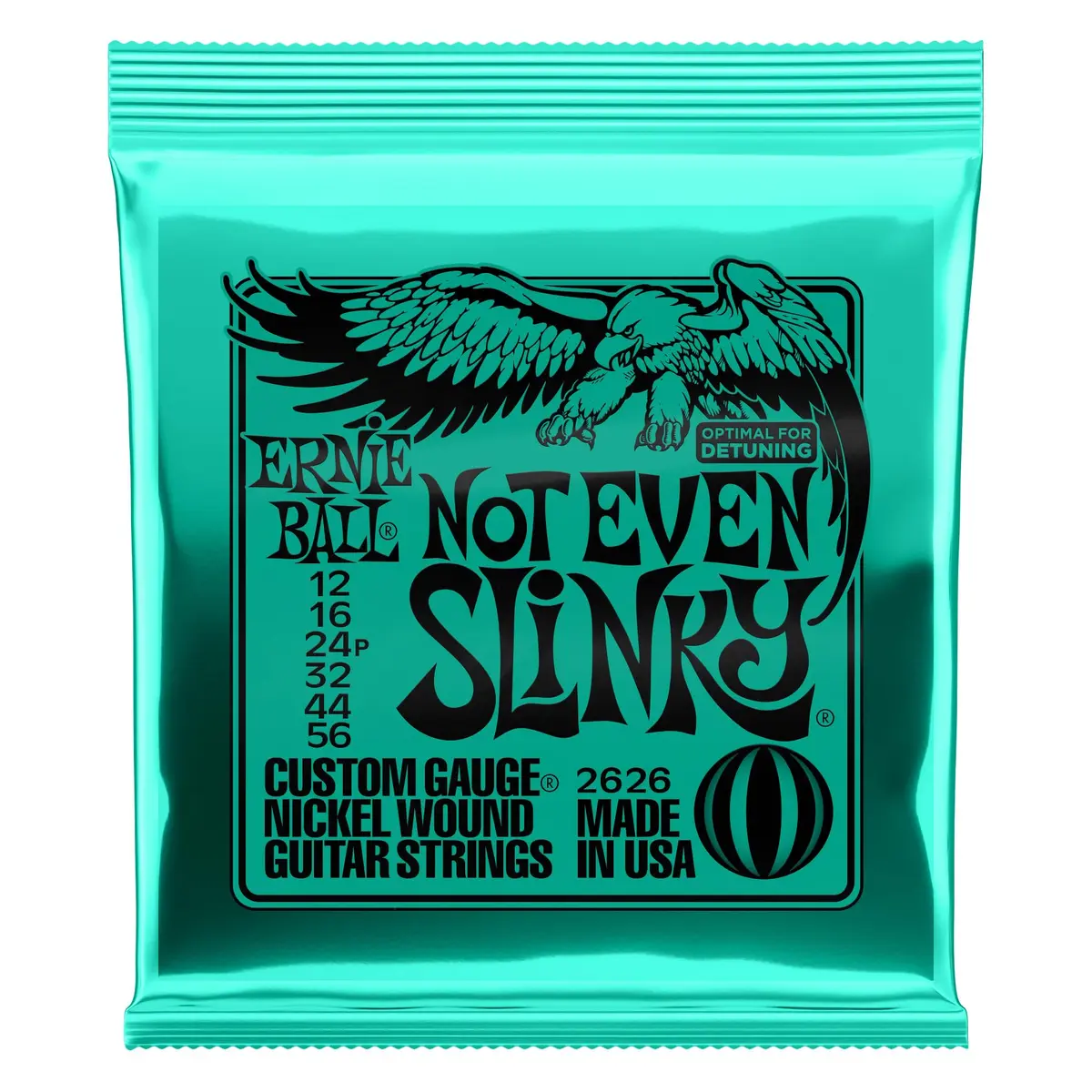 Ernie Ball Not Even Slinky Electric Guitar Strings 12-56 Gauge (Single Pack) | Detuning Optimized - main product image