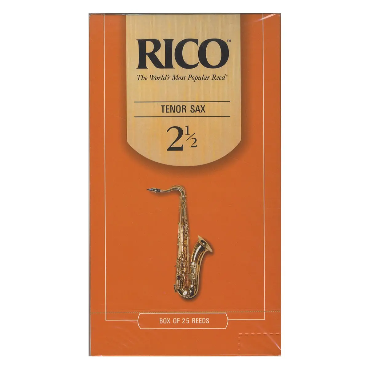D'Addario Woodwinds Rico Tenor Sax Reeds Strength 2.5 | Crafted for Beginners, Students, Educators (100-120 chars) - main product image